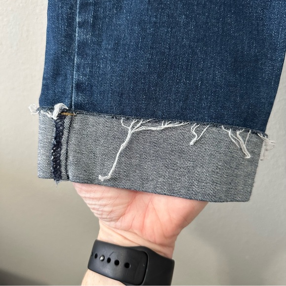 Eternal Summer Women’s Straight Leg Blue Short Jeans/Capris Fringe Size Small - Picture 6 of 12